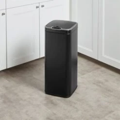Dunelm 30L Black Square Sensor Bin