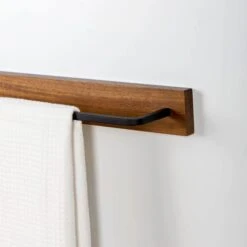 Dunelm Fulton Wood Black Towel Rail -Dunelm Shop 30748005 alt02