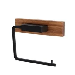 Dunelm Fulton Wood Black Toilet Roll Holder -Dunelm Shop 30748007 alt02