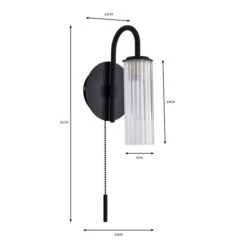 Dorma Henstone Black Bathroom Wall Light 11 Dorma Henstone Black Bathroom Wall Light -Dunelm Shop 30752920 alt07
