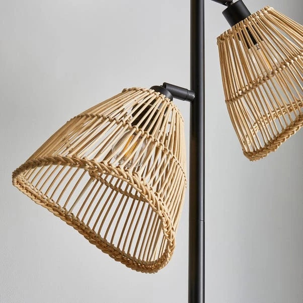 Elements Jaula 3 Light Rattan Floor Lamp 3 Elements Jaula 3 Light Rattan Floor Lamp - Image 3