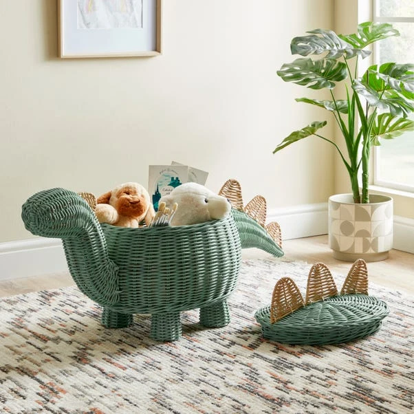 Dunelm Dinosaur Rattan Storage Basket 1 Dunelm Dinosaur Rattan Storage Basket