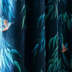 Natural History Museum Kingfisher Peacock Eyelet Curtains -Dunelm Shop 30754738 alt02