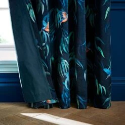 Natural History Museum Kingfisher Peacock Eyelet Curtains -Dunelm Shop 30754738 alt06