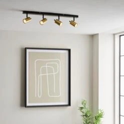 Dunelm Carter 4 Light Gold Spotlight Bar 8 Dunelm Carter 4 Light Gold Spotlight Bar -Dunelm Shop 30754822 alt02