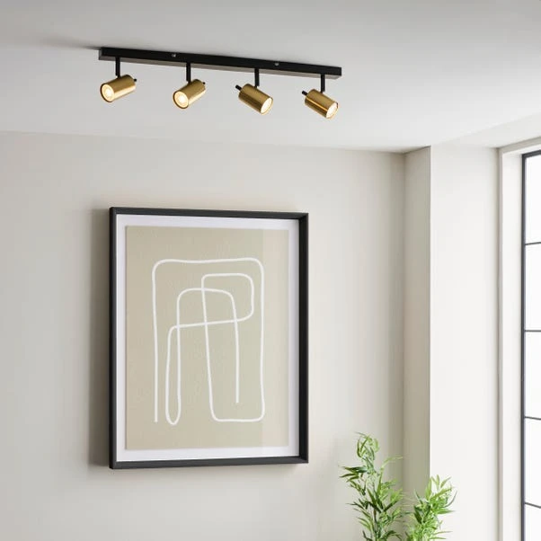 Dunelm Carter 4 Light Gold Spotlight Bar 3 Dunelm Carter 4 Light Gold Spotlight Bar - Image 3