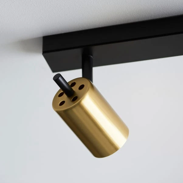 Dunelm Carter 4 Light Gold Spotlight Bar 6 Dunelm Carter 4 Light Gold Spotlight Bar - Image 6