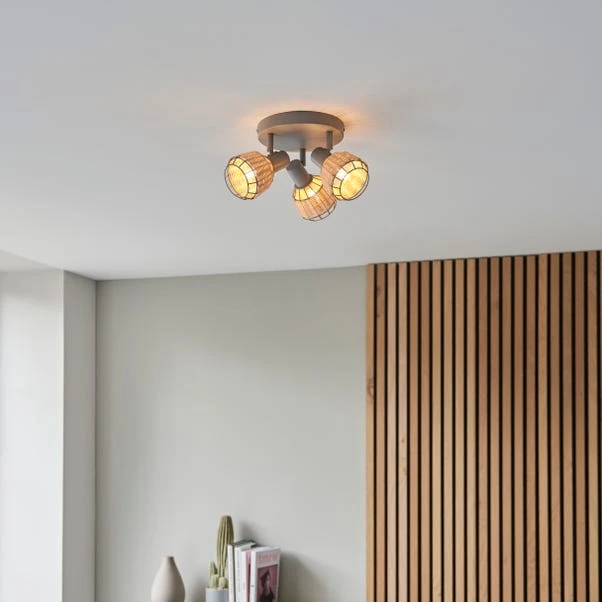 Dunelm Ohio 3 Light Grey Spotlight 3 Dunelm Ohio 3 Light Grey Spotlight - Image 3