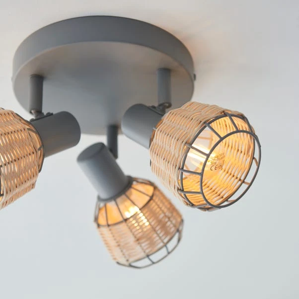 Dunelm Ohio 3 Light Grey Spotlight 5 Dunelm Ohio 3 Light Grey Spotlight - Image 5