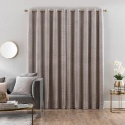 Dunelm Chenille Hive Chateau Grey Eyelet Curtains 9 Dunelm Chenille Hive Chateau Grey Eyelet Curtains -Dunelm Shop 30755129 alt04