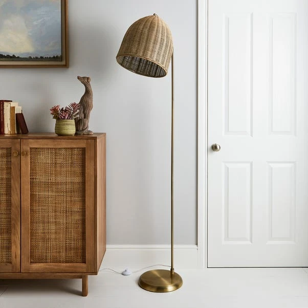 Churchgate Cotes Rattan Floor Lamp 2 Churchgate Cotes Rattan Floor Lamp - Image 2