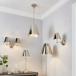 Dorma Bedford Polished Nickel Wall Light 11 Dorma Bedford Polished Nickel Wall Light -Dunelm Shop 30755750 alt06