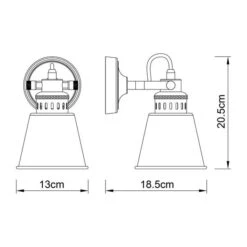Vogue Lighting Vogue Cape Wall Light -Dunelm Shop 30755853 alt07