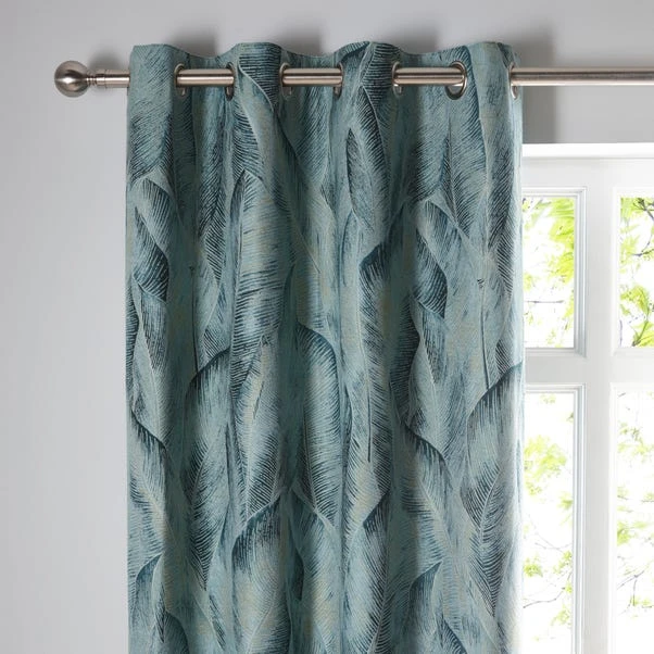 Dunelm Malawi Green Eyelet Curtains 1 Dunelm Malawi Green Eyelet Curtains