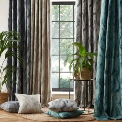 Dunelm Malawi Green Eyelet Curtains 9 Dunelm Malawi Green Eyelet Curtains -Dunelm Shop 30757812 alt03