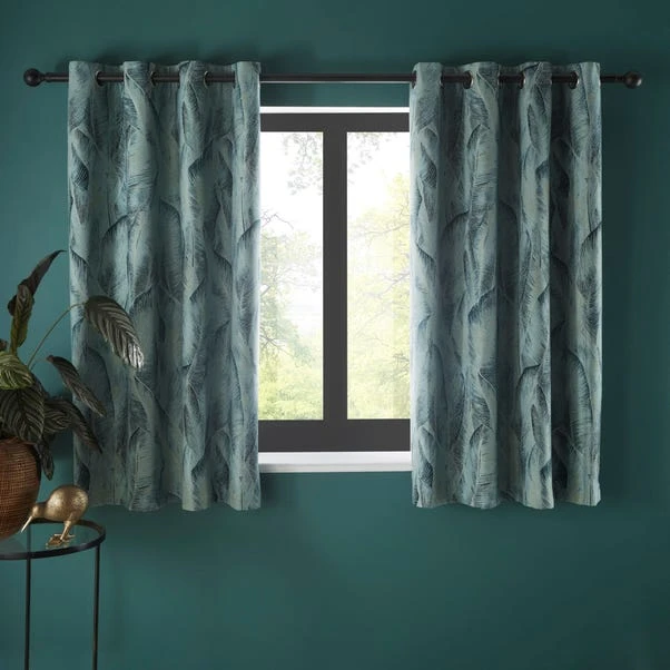 Dunelm Malawi Green Eyelet Curtains 6 Dunelm Malawi Green Eyelet Curtains - Image 6