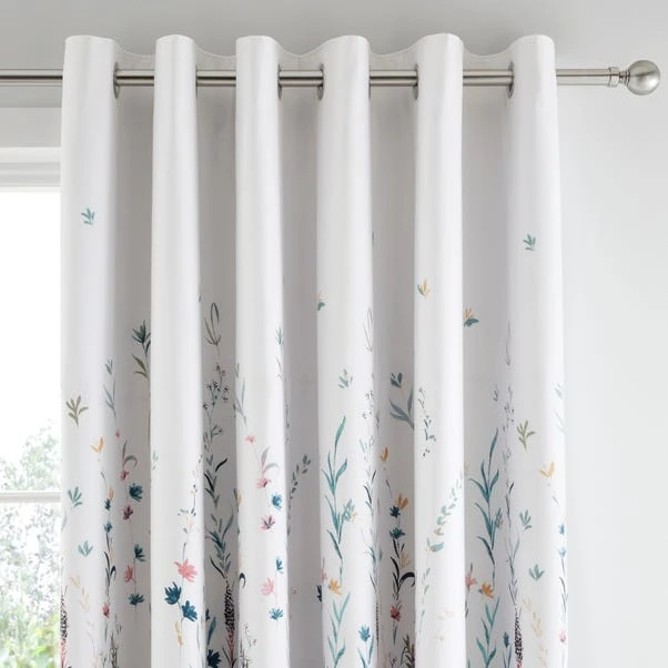 Dunelm Whimsical Botanical Floral Blackout Eyelet Curtains 1 Dunelm Whimsical Botanical Floral Blackout Eyelet Curtains