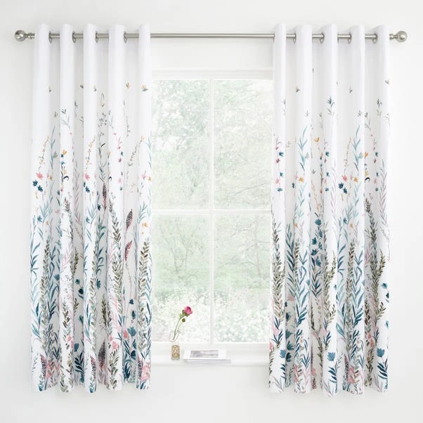 Dunelm Whimsical Botanical Floral Blackout Eyelet Curtains 4 Dunelm Whimsical Botanical Floral Blackout Eyelet Curtains - Image 4