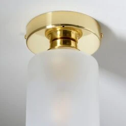 Dunelm Fryer Bathroom 1 Light Flush Ceiling Gold -Dunelm Shop 30766172 alt04