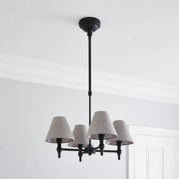 Dorma Bedford 4 Light Black Ceiling Fitting 6 Dorma Bedford 4 Light Black Ceiling Fitting - Image 6