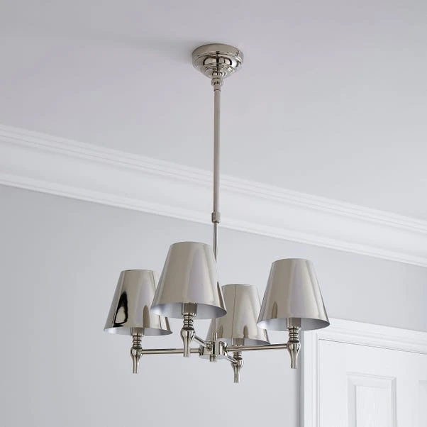 Dorma Bedford 4 Light Polished Nickel Ceiling Fitting 6 Dorma Bedford 4 Light Polished Nickel Ceiling Fitting - Image 6