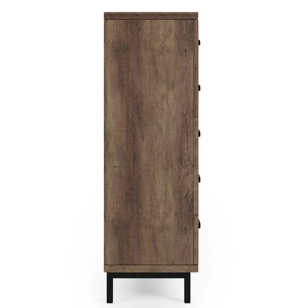 Dunelm Fulton Tall 5 Drawer Chest, Pine Effect 4 Dunelm Fulton Tall 5 Drawer Chest, Pine Effect - Image 4