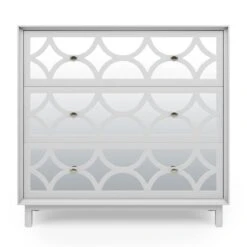 Dunelm Delphi 3 Drawer Chest, Grey & Mirrored -Dunelm Shop 30775917 alt02
