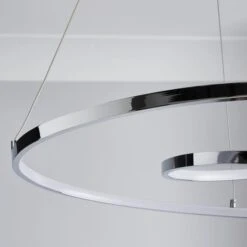 Dunelm Menton Integrated LED Swirl Chrome Semi-Flush Ceiling Fitting -Dunelm Shop 30781656 alt02