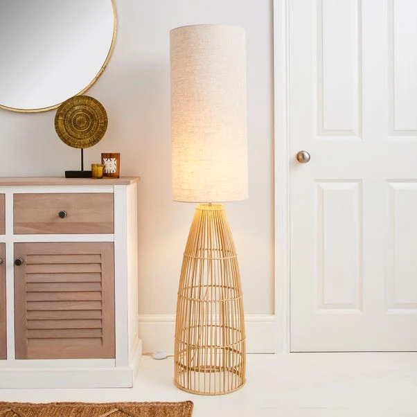 Dunelm Cortado Natural Wicker Floor Lamp 1 Dunelm Cortado Natural Wicker Floor Lamp