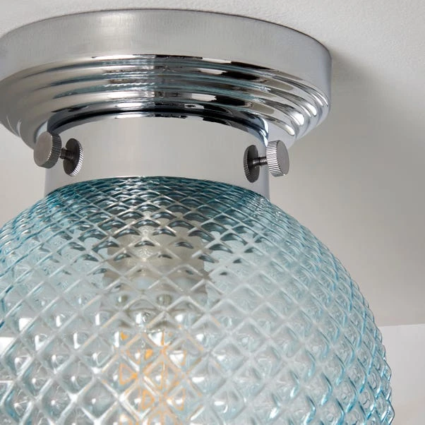Dunelm Tropic Bathoom Faceted Sphere 1 Light Flush Ceiling Fitting 4 Dunelm Tropic Bathoom Faceted Sphere 1 Light Flush Ceiling Fitting - Image 4