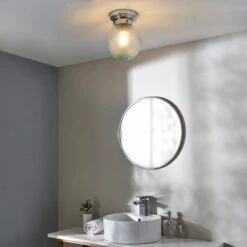 Dunelm Tropic Bathoom Faceted Sphere 1 Light Flush Ceiling Fitting 10 Dunelm Tropic Bathoom Faceted Sphere 1 Light Flush Ceiling Fitting -Dunelm Shop 30789913 alt04