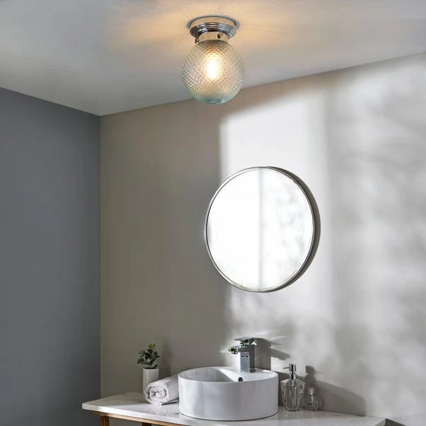 Dunelm Tropic Bathoom Faceted Sphere 1 Light Flush Ceiling Fitting 5 Dunelm Tropic Bathoom Faceted Sphere 1 Light Flush Ceiling Fitting - Image 5