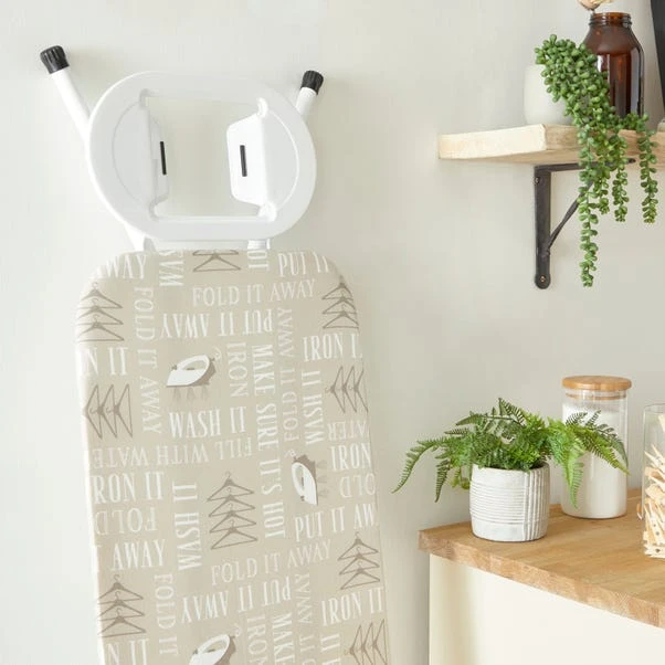 Dunelm Ironing Board With Laundry Rules Print 2 Dunelm Ironing Board With Laundry Rules Print - Image 2