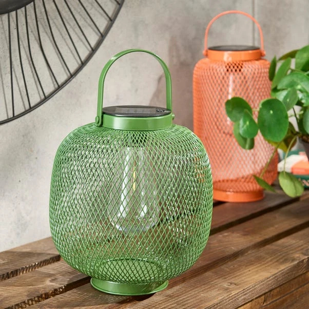 Elements Mesh Solar Lantern Olive 1 Elements Mesh Solar Lantern Olive