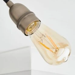 Dunelm Marsden 3 Light Semi Flush Ceiling Fitting, Black And Nickel -Dunelm Shop 30798587 alt02