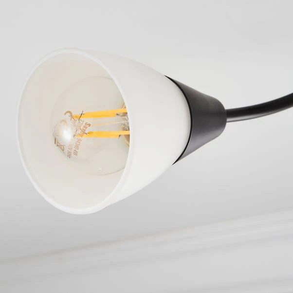 Dunelm Ordway Frosted 3 Light Black Ceiling Fitting 3 Dunelm Ordway Frosted 3 Light Black Ceiling Fitting - Image 3