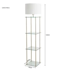 Dunelm Wendell Glass Shelved Floor Lamp -Dunelm Shop 30802429 alt05