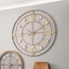 Pacific Lifestyle Antique Grey & Gold Large Wall Clock 120cm