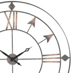 Pacific Lifestyle Antique Grey & Gold Large Wall Clock 120cm -Dunelm Shop 30804319 alt02