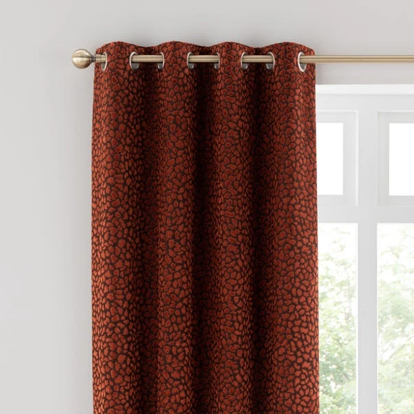 Dunelm Animal Cut Velvet Copper Eyelet Curtains 1 Dunelm Animal Cut Velvet Copper Eyelet Curtains