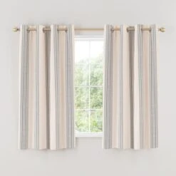 Churchgate Recycled Cotton Stripe Eyelet Curtains 9 Churchgate Recycled Cotton Stripe Eyelet Curtains -Dunelm Shop 30808592 alt05