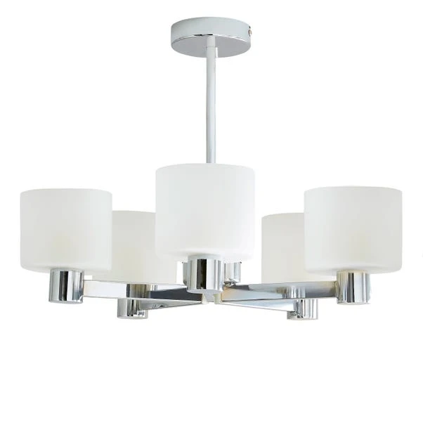 Dunelm Erin Frosted 5 Light Ceiling Fitting 5 Dunelm Erin Frosted 5 Light Ceiling Fitting - Image 5