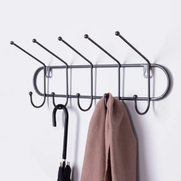 Charles Bentley Charnwood Iron Hook Coat Rack 1 Charles Bentley Charnwood Iron Hook Coat Rack