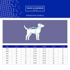 Hugo & Hudson Teal Protective Dog Coat Overalls -Dunelm Shop 30836291 alt02