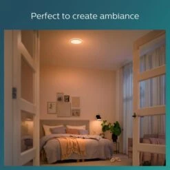 Philips Superslim Integrated LED Ceiling Light, Warm White 10 Philips Superslim Integrated LED Ceiling Light, Warm White -Dunelm Shop 30838286 alt04