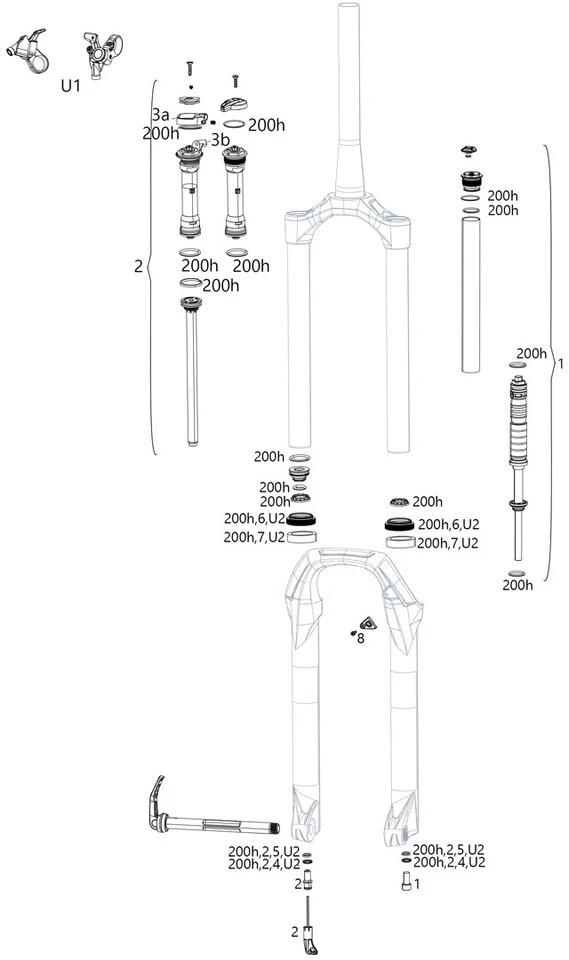 ROCKSHOX Judy Silver TK Spare Parts (A1-A3 / 2018-2021) 1 ROCKSHOX Judy Silver TK Spare Parts (A1-A3 / 2018-2021)