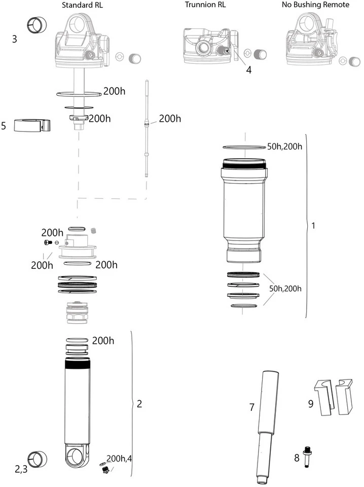ROCKSHOX SIDLuxe Spare Parts (A1 / 2021) 1 ROCKSHOX SIDLuxe Spare Parts (A1 / 2021)