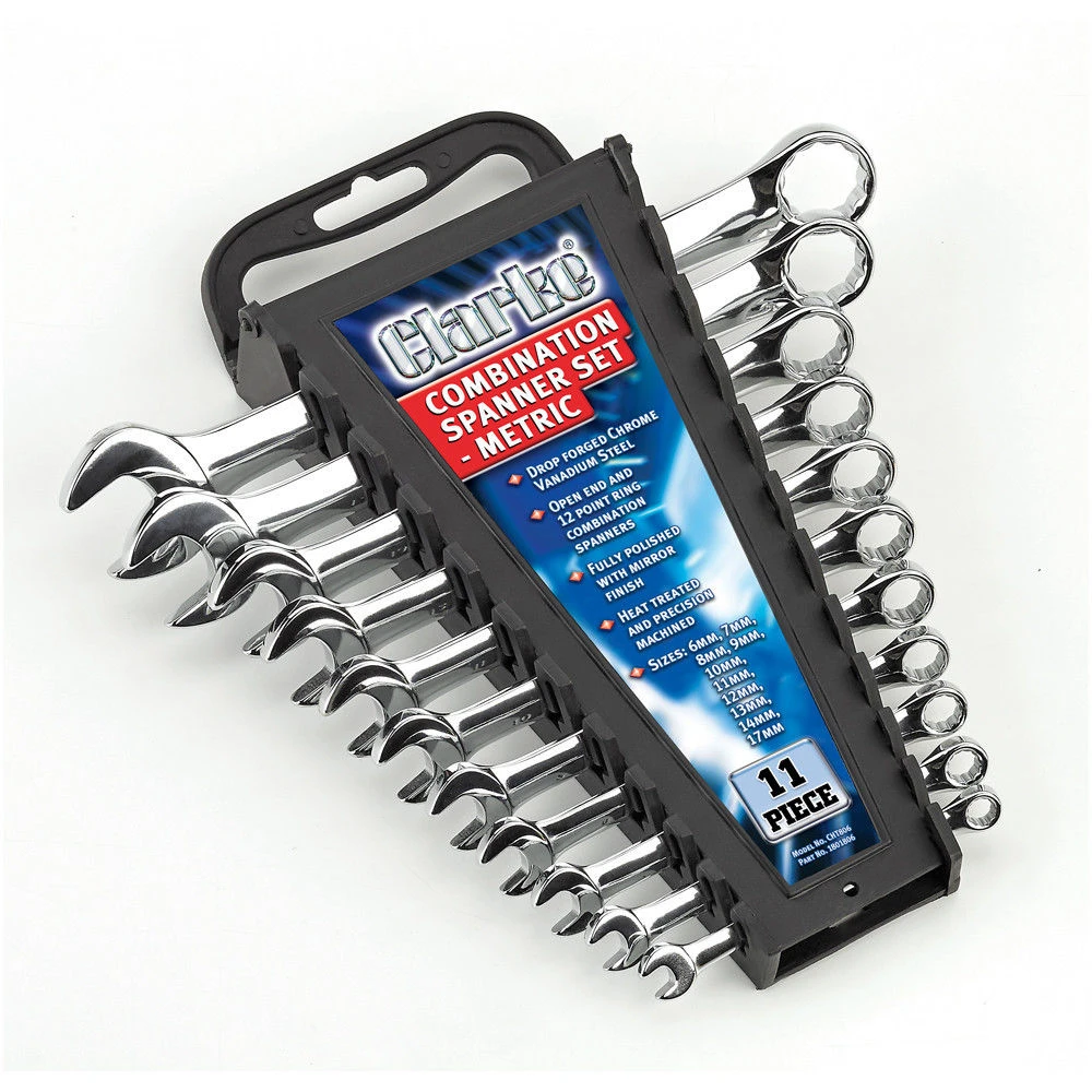 Clarke CHT806 11 Piece 6 - 19mm Combination Spanner Set 2 Clarke CHT806 11 Piece 6 - 19mm Combination Spanner Set - Image 2