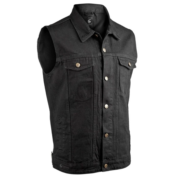 Men's Vest CAPRICORN ROCKWEAR - Black Without Frays 2 Men's Vest CAPRICORN ROCKWEAR - Black Without Frays - Image 2