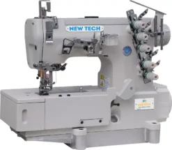 New-Tech GC-562-01DA 3-Needle 5-Thread Direct Drive Coverstitch Industrial Sewing Machine With Table And Built-in Direct Drive Servo Motor | GoldStar Tool